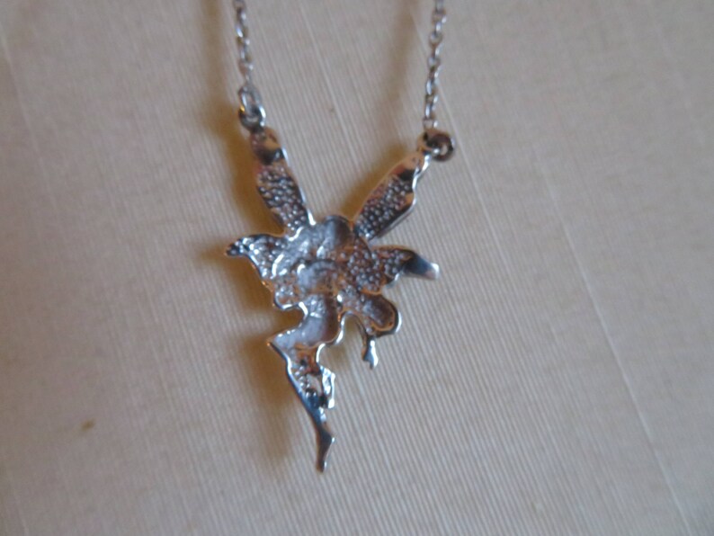 Weight 4.8 Grams Vintage Sterling Silver 925 /& Genuine Marcasite Beautiful Woman Angel Necklace 17 Inches Long