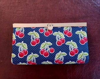 Clutch Fabric Wallet, Diva Wallet 7 1/2", Fabric Wallet, Clutch Wallet, Women's Wallet, Sew Many Creations Wallet