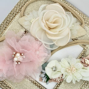 Floral Headband: Soft Nylon Flower Girl Hairpiece
