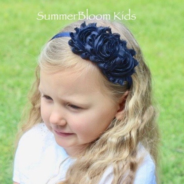 Navy Blue Headband Etsy