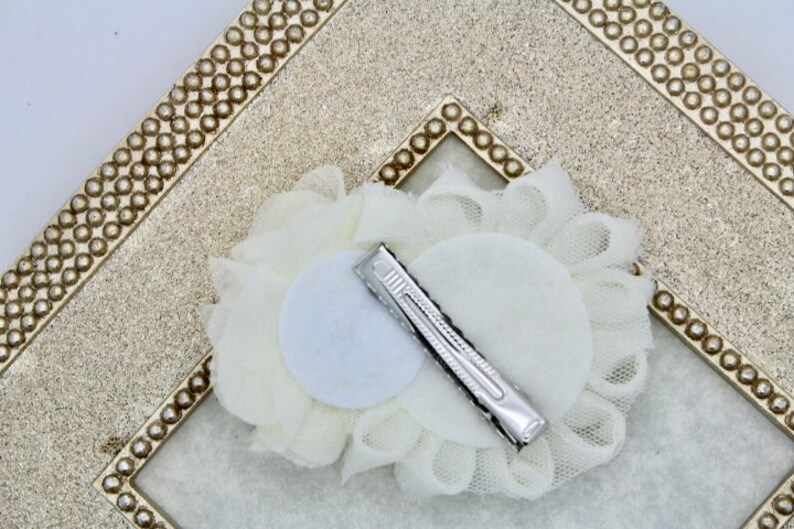 Toddler Ivory Hair Clip Baby Girl Hair Bow Ivory Flower Girl Etsy