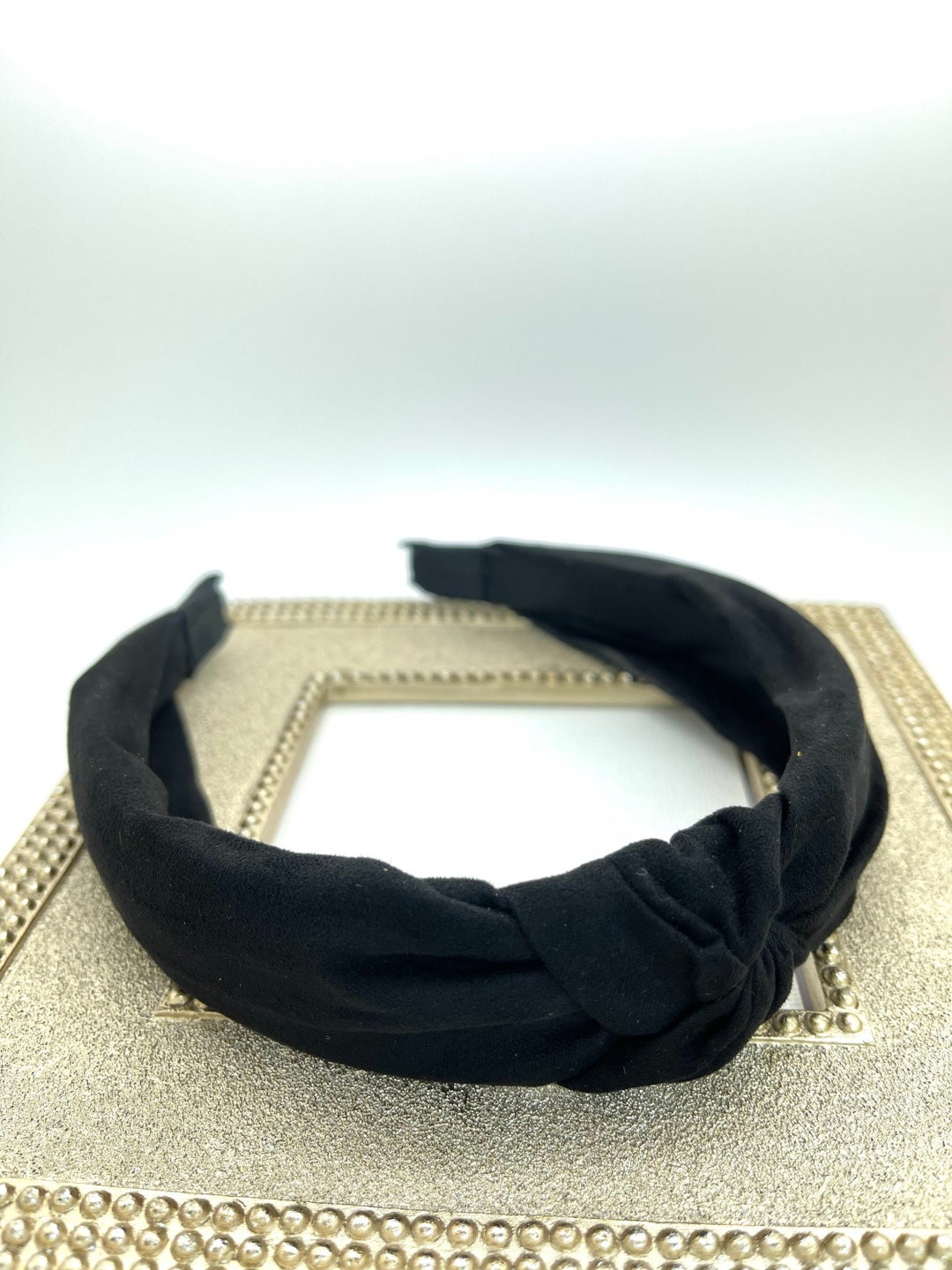 4pcs/Set New Solid Black Wide Headband For Woen Cross Knotted Sports & Yoga Hai