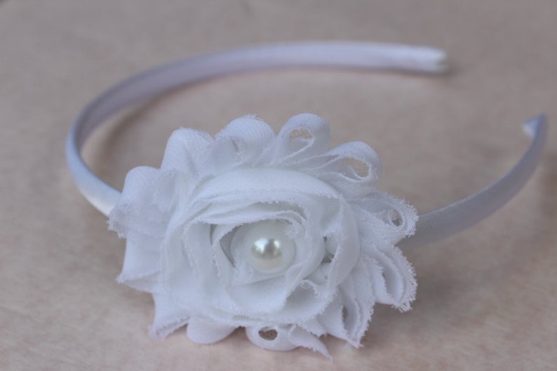 girls white headband