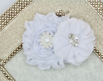 Weiße Blumen Mädchen Haarspange, Mädchen weiße Haarspangen, Kinder Haarspangen, weiße Geburtstag Haarspangen, weiße Haarschleifen, Mädchen Haar accessoire weiß