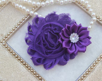Purple hair clip, purple hair bows, halloween headband, purple baby halloween headband, purple flower bows, purple flower hair accessory