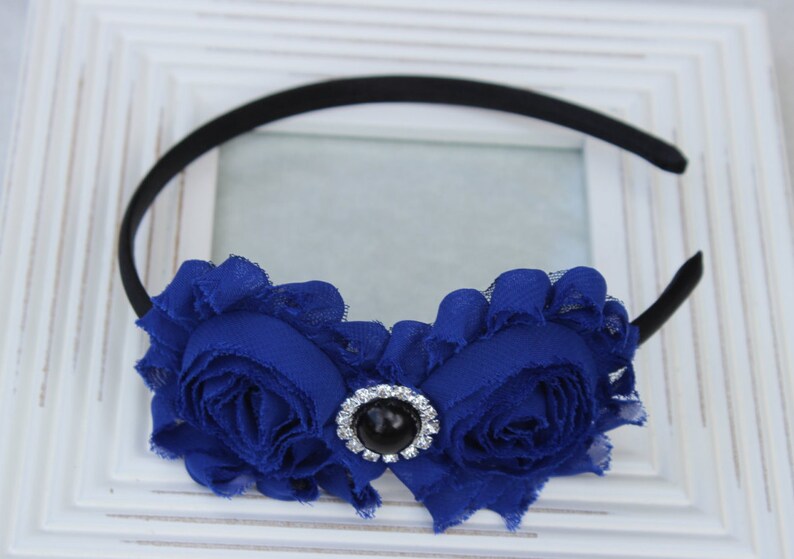 Royal Blue Headbands Plastic Headband Flower Girl Headband Etsy