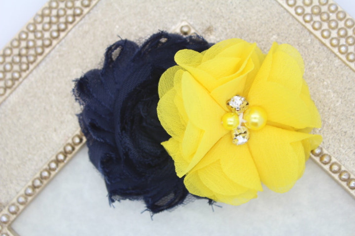Blue and Yellow Hair Clips - wide 5