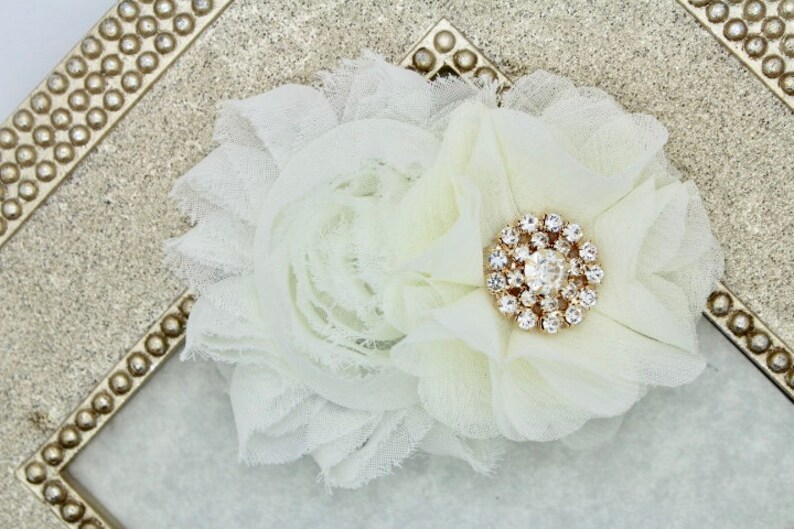 cream hair accessories