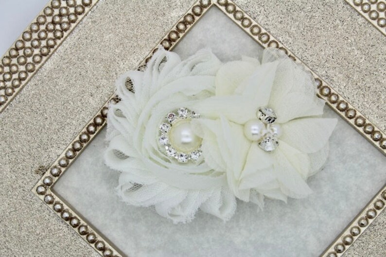 Toddler Ivory Hair Clip Baby Girl Hair Bow Ivory Flower Girl Etsy