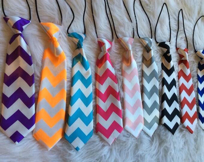 Baby Boy Neck Tie Orange Chevron Boys Neck Tie Easter Etsy