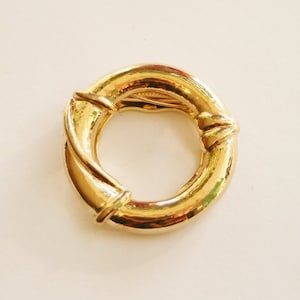 Fermacravatta vintage placcato oro - Accessorio portacravatta anni &#39;90