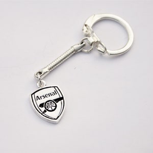 Arsenal Keyring | British Football Team | Gift For Him | Football Fans | Made in England | Arsenal Supporter | Silver Plated Key Chain