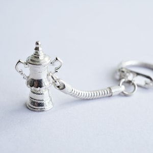 Silver Trophy Keyring | Made in England | Silver Plated Key Chain I Gift For Him | Sports Gift