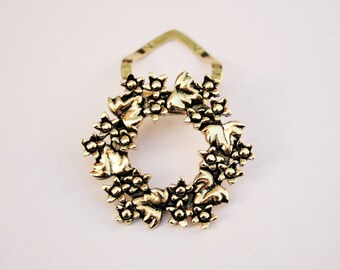 Gold Flower Clip - Floral Gold Plated Sweater Scarf Clip - Made in England