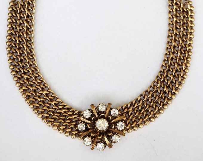 Big 1980's Gold Chain Statement Collar Necklace, Gucci Esq 80's ...