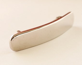 Silver Ladies Hair Clip / Barrette, Silver Plated / Vintage 1990's