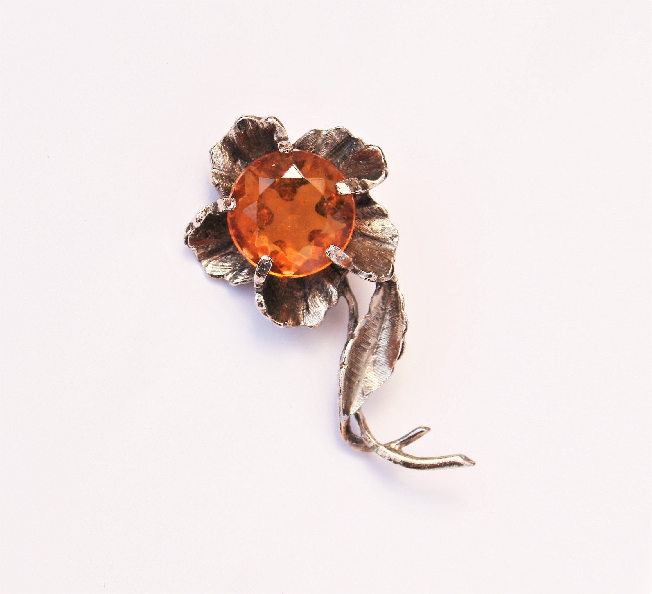 Broche Vintage Multicolore Fleurs - Bijou Ancien Occasion