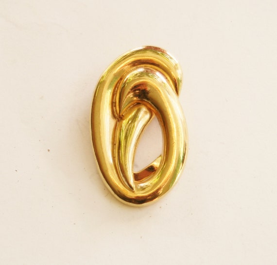 Broche / Clip à Foulard En Pierre Sur Métal Doré - Occasion En Bon État