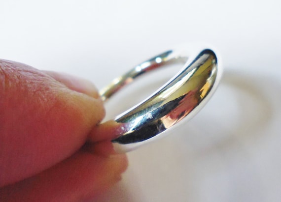 Smooth Silver Plated Ring: Simple Band, Various S… - image 3