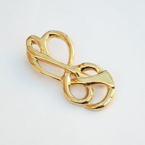 Abstract Gold Brooch / Vintage 1990's Gold Plated Brooch / Made in England / Ladies Gift Idea / Vintage Accessories image 4
