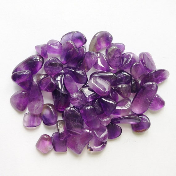 80g Vintage Small Polished Amethyst Gemstones Purple Gemstone