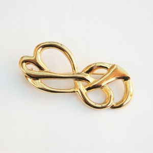 Abstract Gold Brooch / Vintage 1990's Gold Plated Brooch / Made in England / Ladies Gift Idea / Vintage Accessories image 3