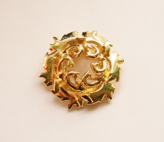 Broche Pour Foulard Vintage En Métal Doré - Occasion, Fantaisie, Idéale Pour Accessoiriser