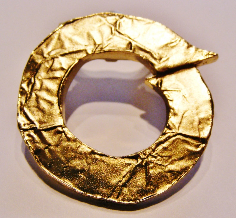 90's Vintage Dress Clip // Ladies Accessories // Made in England // Silver or Gold Scarf Clip image 1