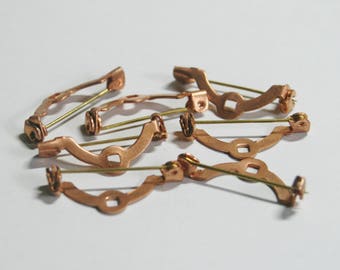 Brooch Pin Backs / Copper Coated Steel / Jewellery Making / Craft Supplies / Wholesale / Bulk Lot / Free delivery