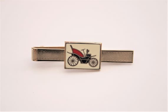 Vintage Nippy Clip Tie Clip - Enameled Vintage Ca… - image 1