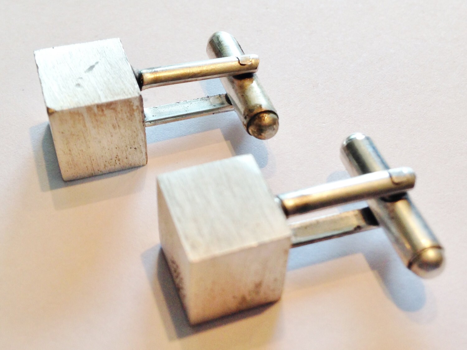 Mulberry Cufflinks // Silver plated with a brushed matt finish Etsy