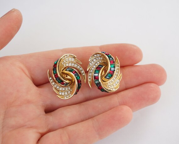◆VINTAGE HOLLYWOOD◆ Color Clip Earrings VH239OEA006B Chanel Gold CC Square Clip On Earrings 29 Vintage