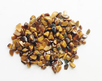 75g Vintage Tiger Eye Gemstone Chippings / Brown Gemstone / Real Tiger Eye / Loose Chippings / Jewellery Making / Crafts