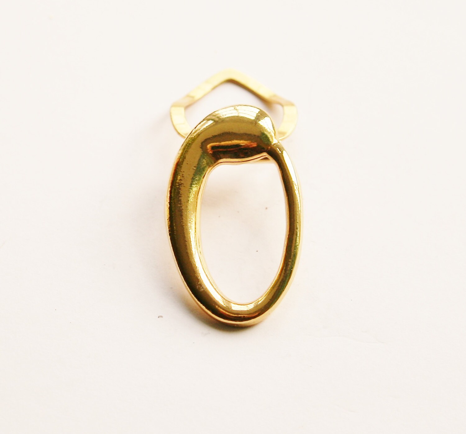 1990's Oval 'Scarf Clip, Gold Plated