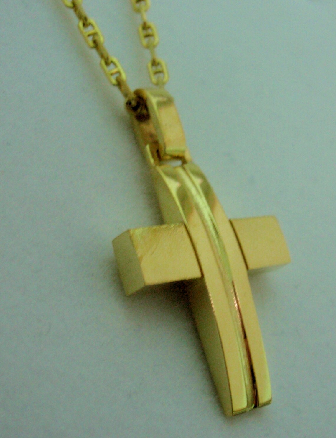 Gold CrossYellow Solid Gold Cross 14kMen's Gold Cross | Etsy