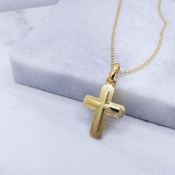 Greek orthodox baptism cross necklace sale