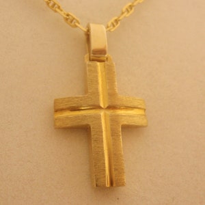 Greek Mens 18k Yellow Gold Cross Pendant/14k Solid Cross/greek - Etsy