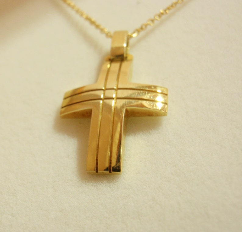 Gold Cross Pendant,18k Gold Cross, 14k Gold Gross, Man Gold Neckalce ...
