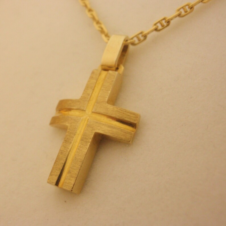 Greek Mens 18k Yellow Gold Cross Pendant/14k Solid Cross/greek - Etsy