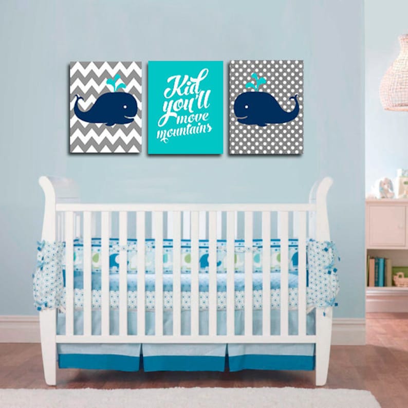 Whale Nursery art print nautical nursery decor Whale Art Etsy