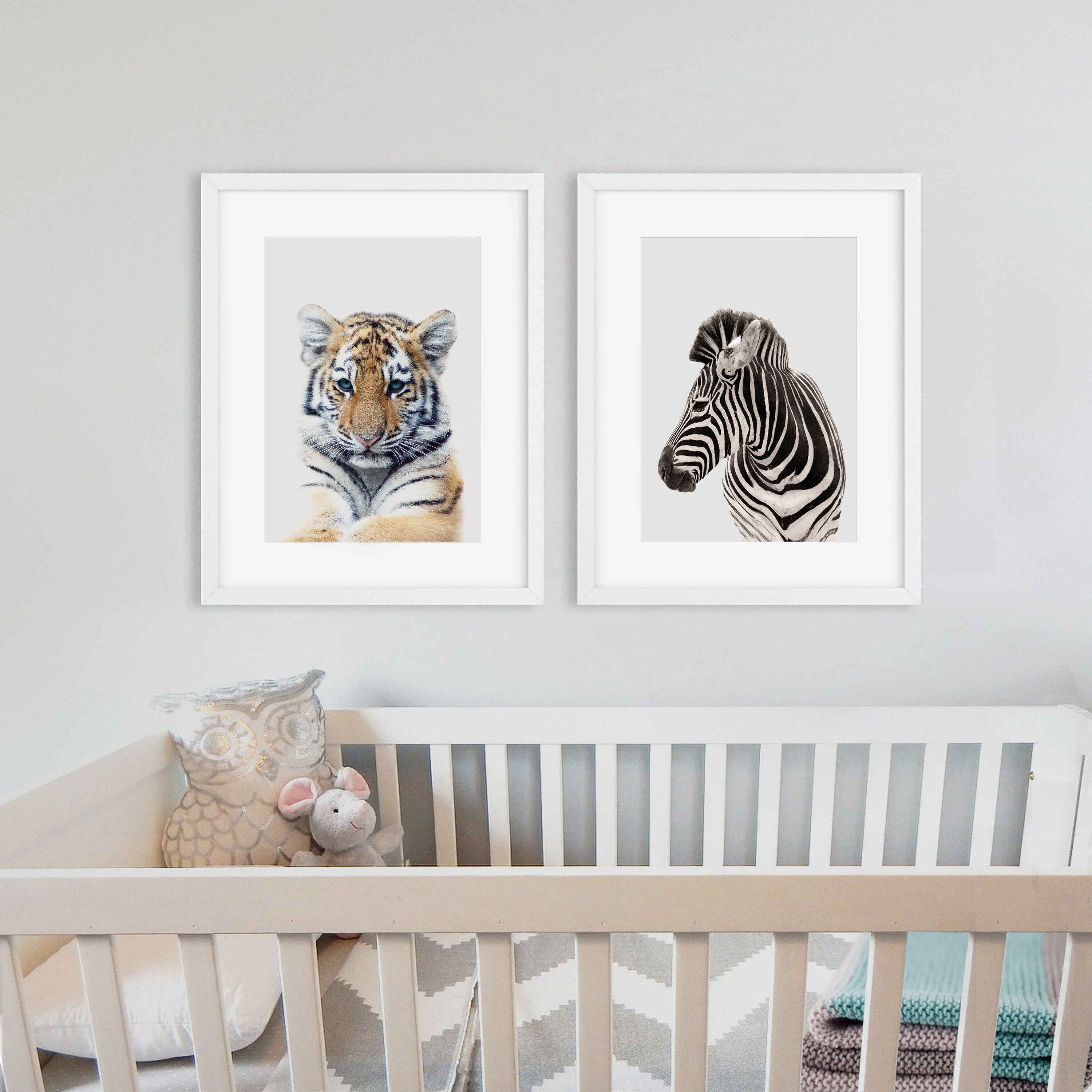 Baby tiger print Safari nursery decor printable nursery wall Etsy