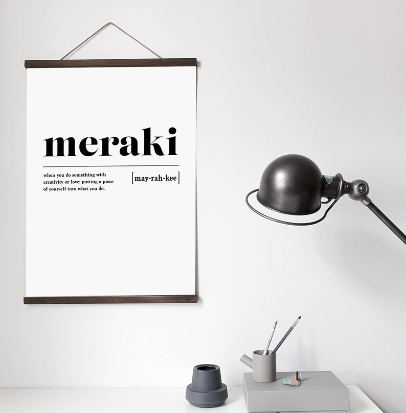 Meraki meraki definition printable Greek quote greek wall | Etsy
