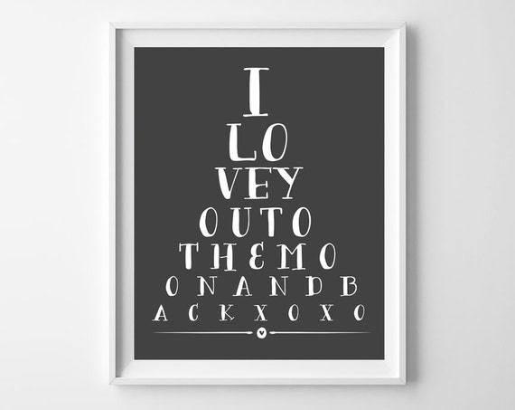 I Love You To The Moon And Back Eye Chart