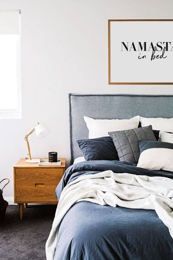 Bedroom Wall Art Namastay In Bed Bedroom Posters Modern Minimalist Art Scandinavian Print Typography Print Namaste Wall Art 24x36 Art