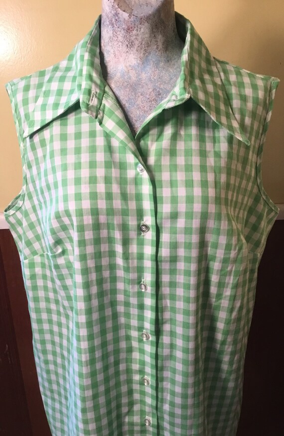 green gingham shirt womens