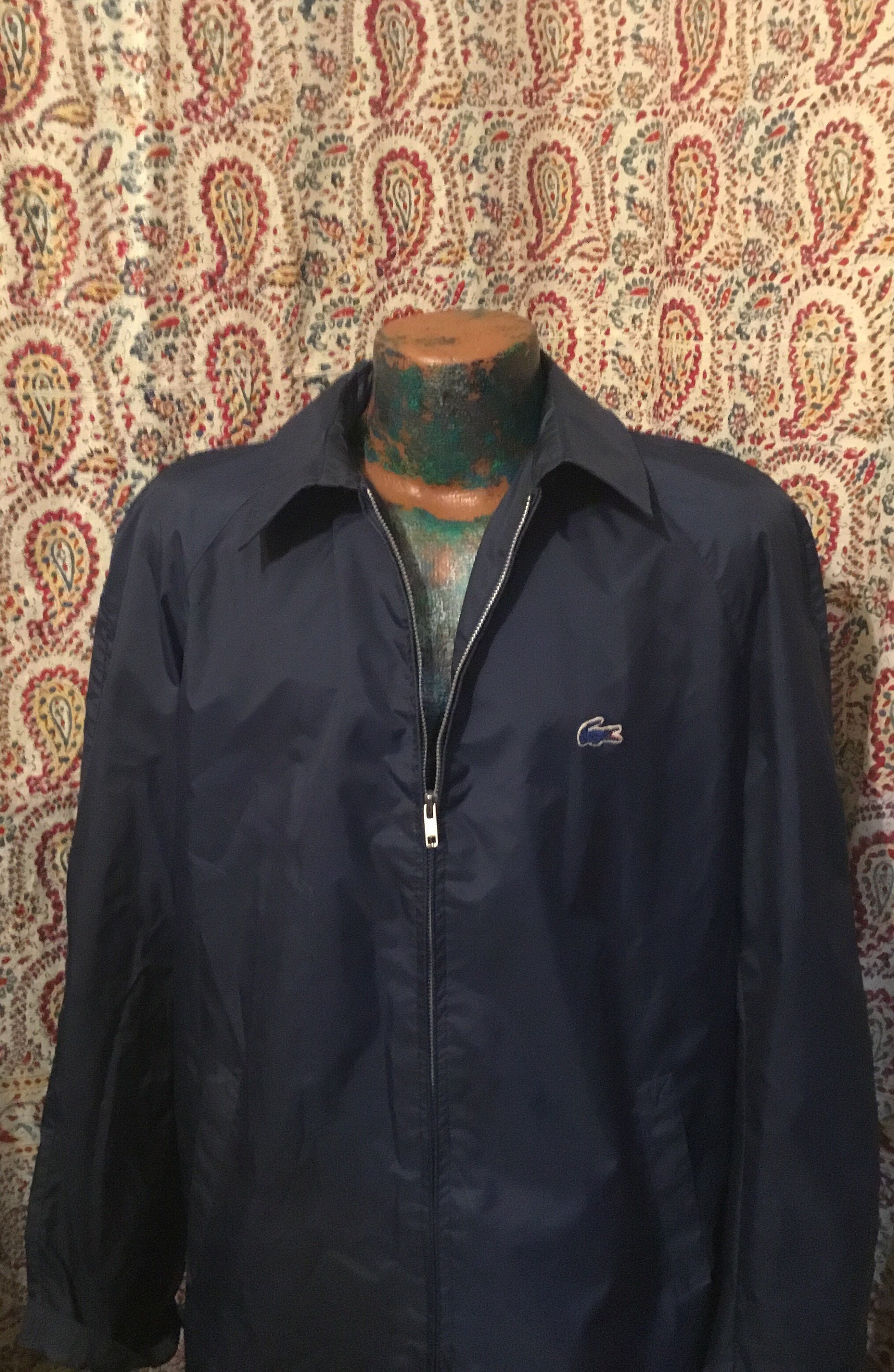 Navy Blue Nylon Hooded Jacket #6225