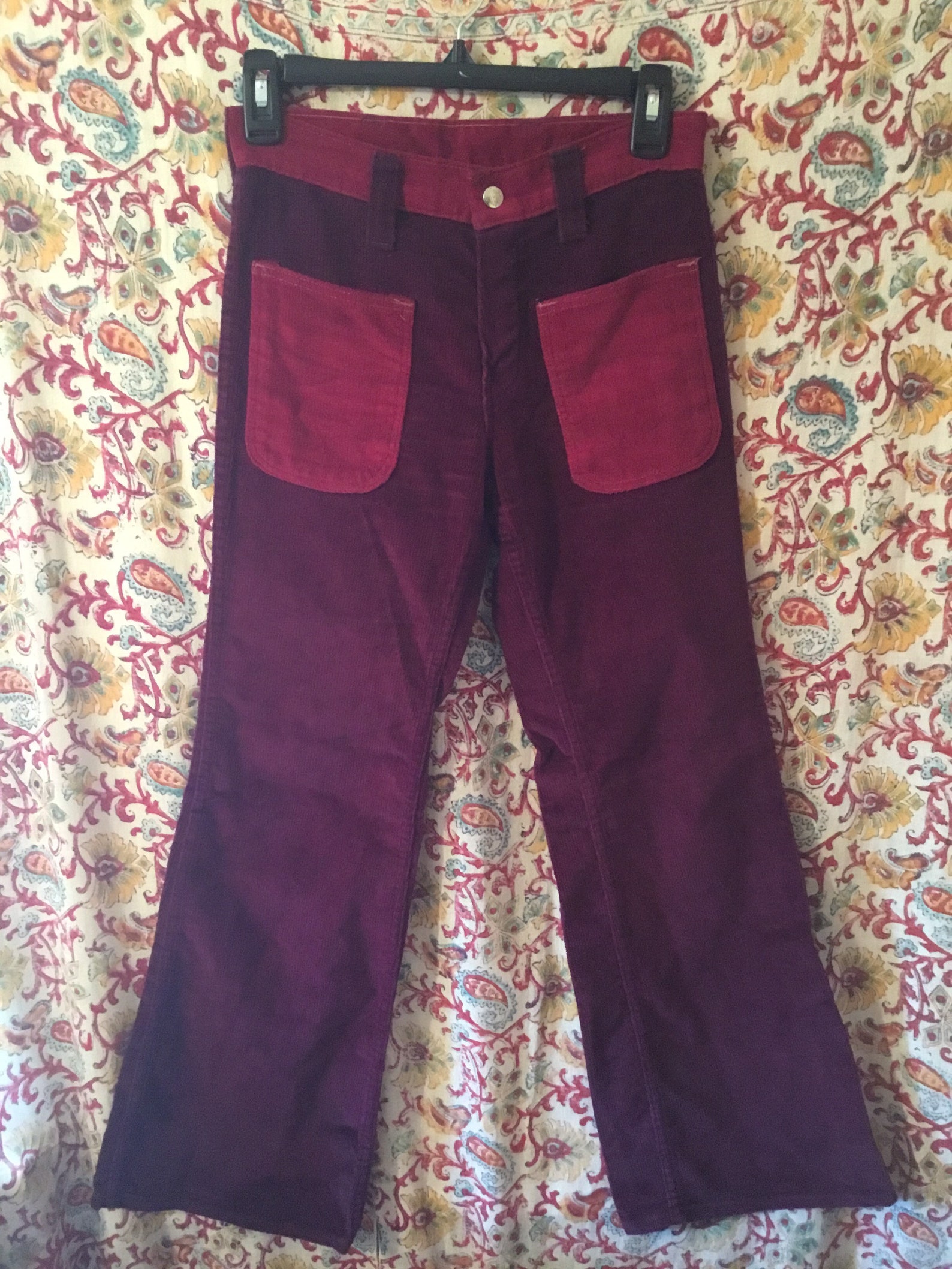 pink corduroy bell bottoms