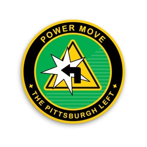 Pittsburgh Stickers - Funny Pittsburgh Left Merit Badge - 2 Inch Round Vinyl Weatherproof Decal - Pittsburgh Driver Sticker