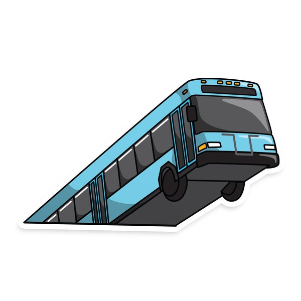 Pittsburgh Bus Sticker or Magnet - Funny Pittsburgh Sinkhole Bus - 3 Inch Weatherproof Vinyl Sticker