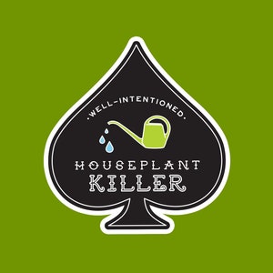 Planet Killer Sticker - 3 Inch Vinyl Weatherproof Sticker - Black Spade Punk Sticker - Traditional Tattoo Inspired Sticker for Plant People